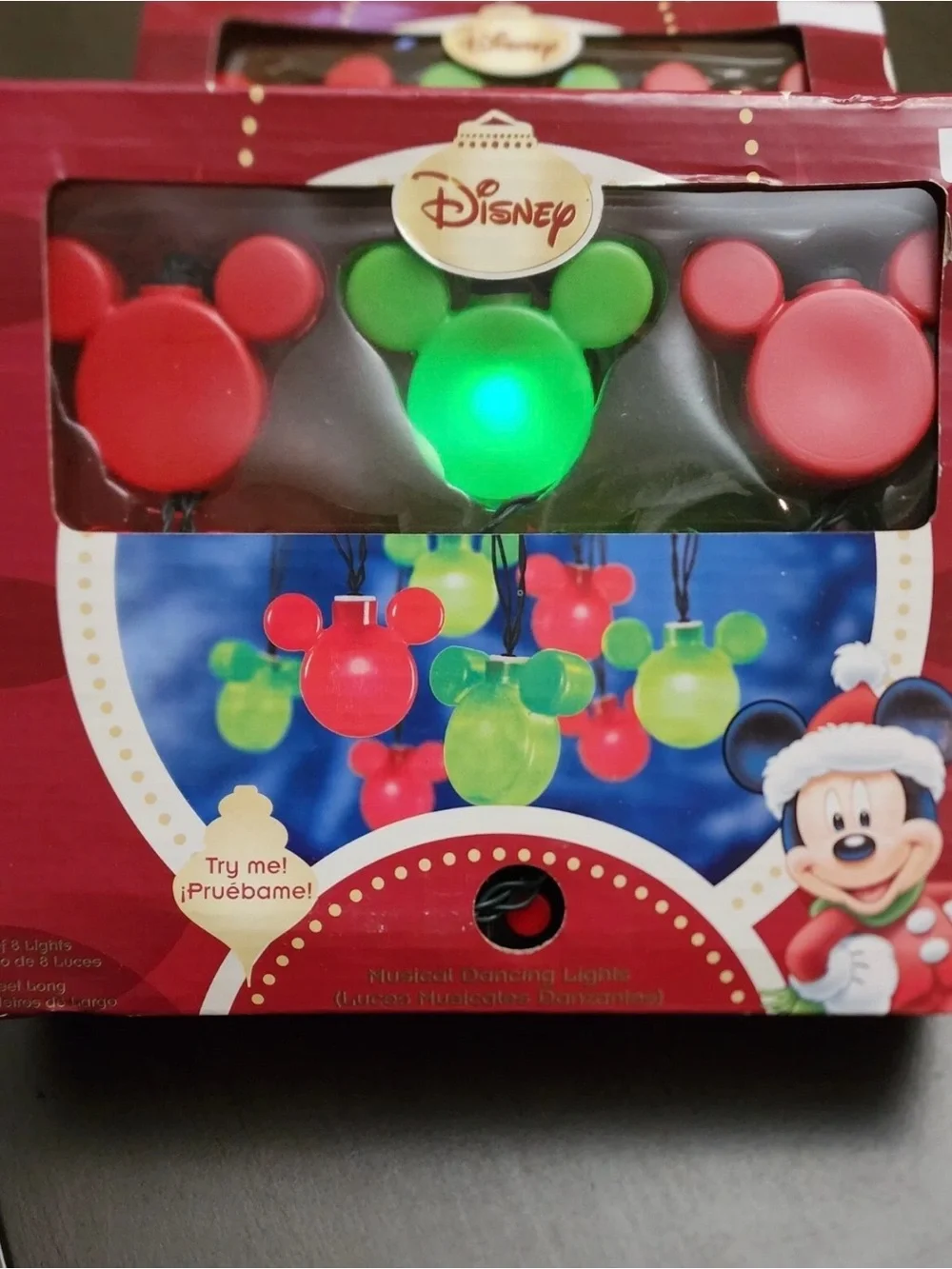 New 2 Boxes VTG Gemmy Disney Mickey Mouse X-Mas Blinking String Lights - Rare